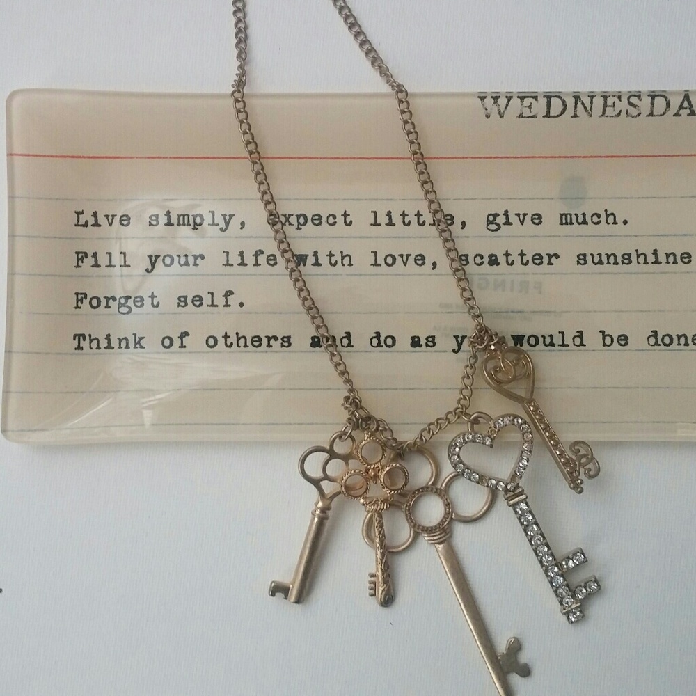 Gold Necklace Key